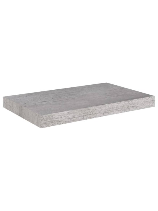 Sienas plaukti, 2 gab., betona pelēki, 50x23x3,8 cm, mdf