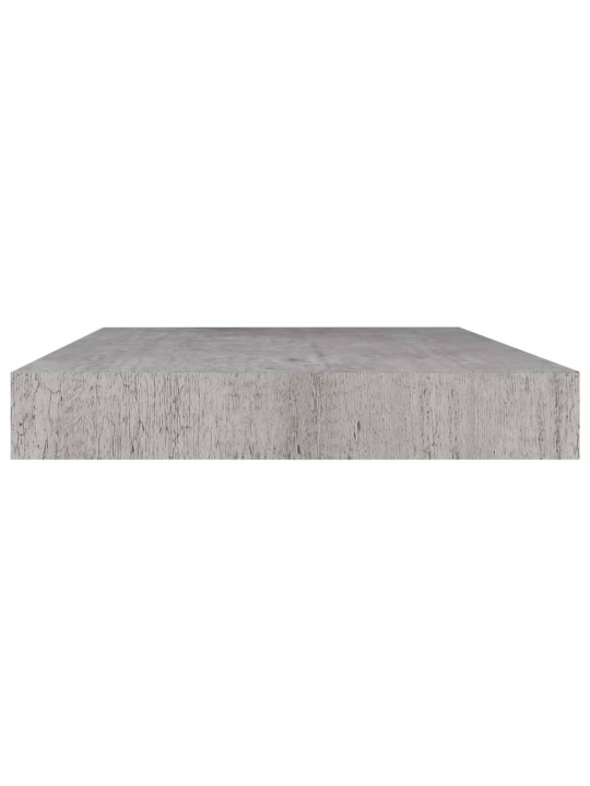 Sienas plaukti, 2 gab., betona pelēki, 50x23x3,8 cm, mdf
