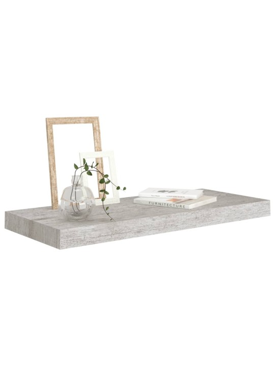 Sienas plaukts, betona pelēks, 60x23,5x3,8 cm, mdf