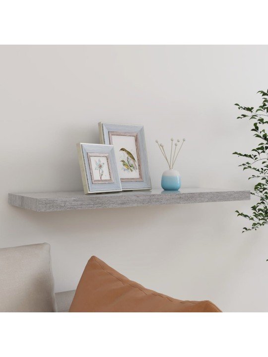Sienas plaukts, betona pelēks, 80x23,5x3,8 cm, mdf