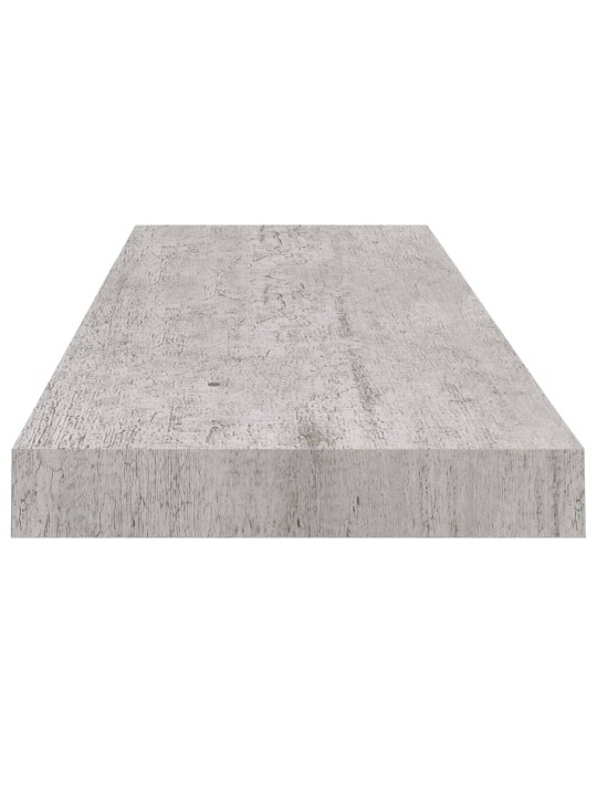 Sienas plaukti, 2 gab., betona pelēki, 80x23,5x3,8 cm, mdf