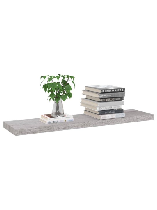 Sienas plaukts, betona pelēks, 90x23,5x3,8 cm, mdf