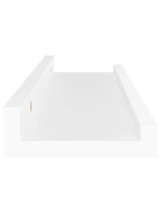 Sienas plaukti, 4 gab., balti, 40x9x3 cm