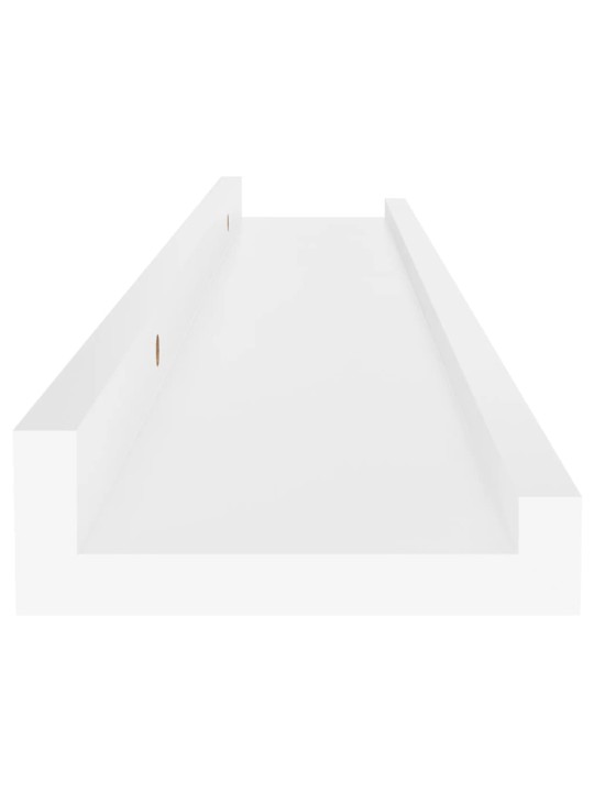 Sienas plaukti, 4 gab., balti, 60x9x3 cm