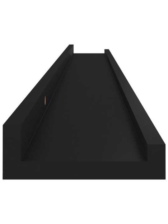 Sienas plaukti, 2 gab., melni, 100x9x3 cm