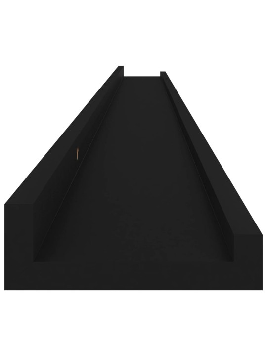 Sienas plaukti, 2 gab., melni, 115x9x3 cm