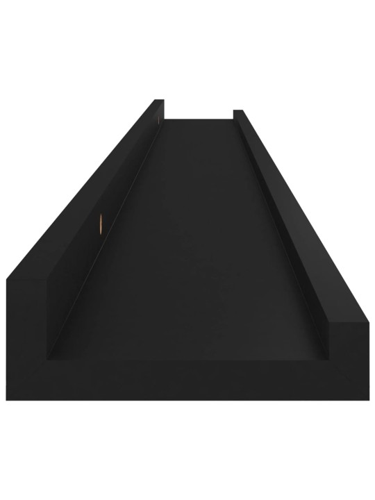 Sienas plaukti, 4 gab., melni, 100x9x3 cm
