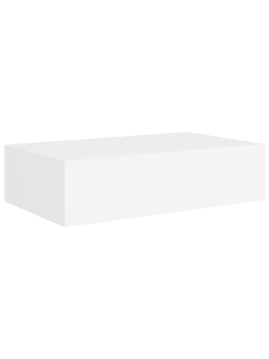 Sienas atvilktņu plaukti, 2 gab., balti, 40x23,5x10 cm, mdf