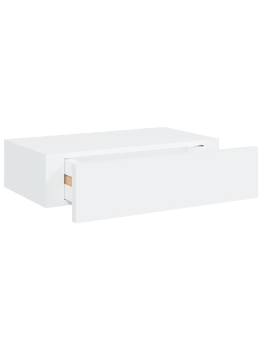 Sienas atvilktņu plaukti, 2 gab., balti, 40x23,5x10 cm, mdf