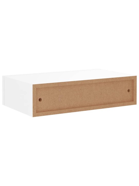 Sienas atvilktņu plaukti, 2 gab., balti, 40x23,5x10 cm, mdf