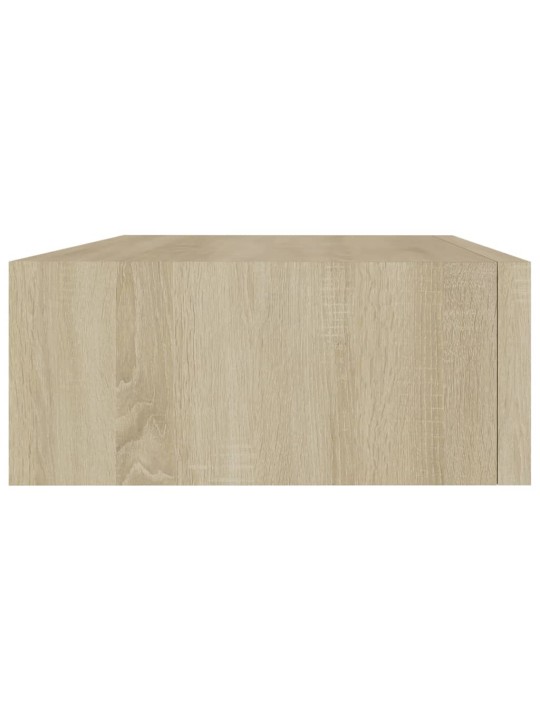 Sienas atvilktņu plaukts, ozolkoka krāsa, 40x23,5x10 cm, mdf