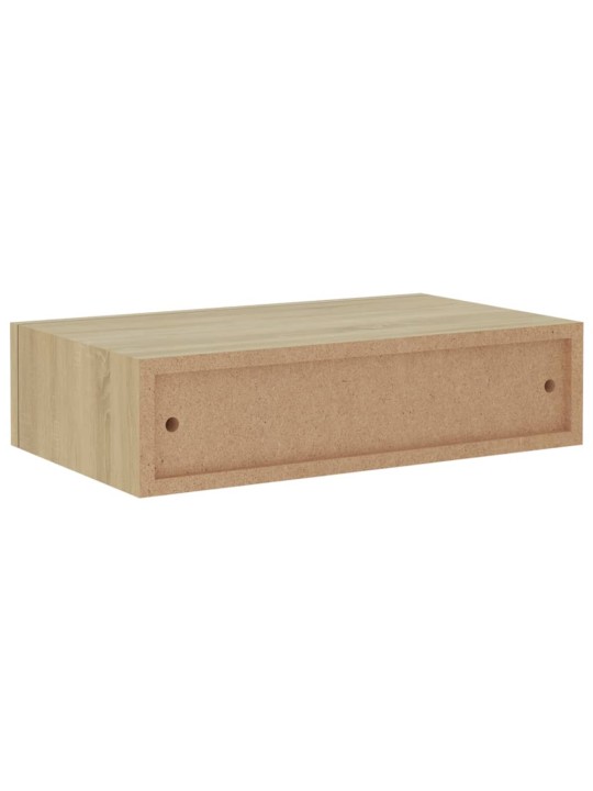 Sienas atvilktņu plaukts, ozolkoka krāsa, 40x23,5x10 cm, mdf