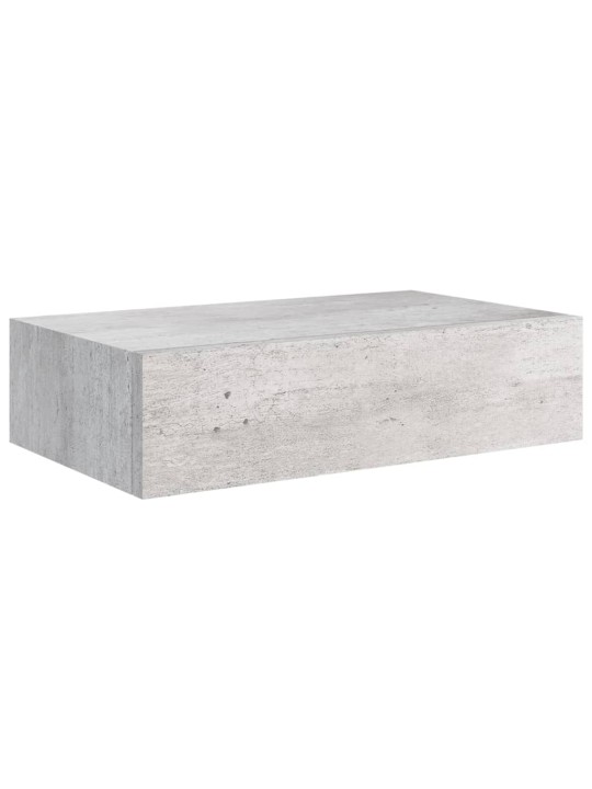 Sienas atvilktņu plaukti, 2 gab., pelēki, 40x23,5x10 cm, mdf