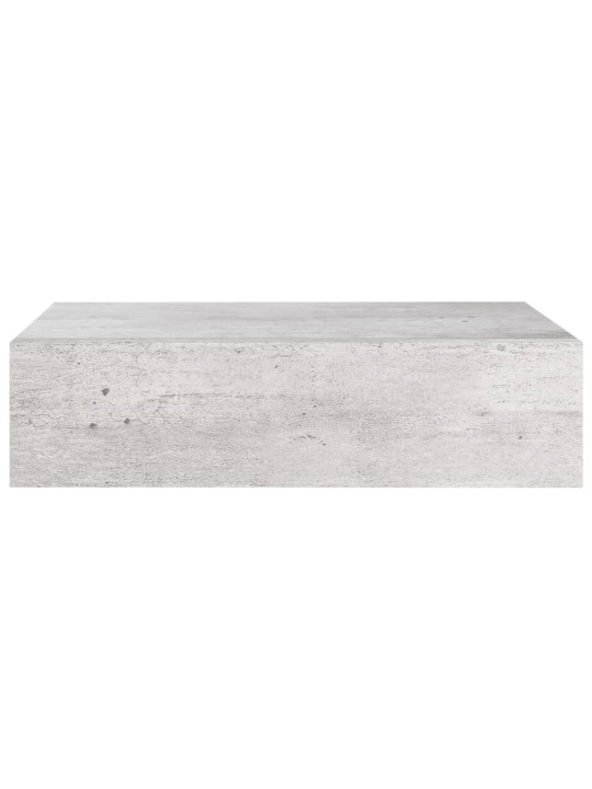 Sienas atvilktņu plaukti, 2 gab., pelēki, 40x23,5x10 cm, mdf
