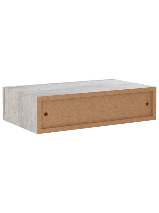 Sienas atvilktņu plaukti, 2 gab., pelēki, 40x23,5x10 cm, mdf