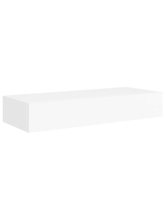 Sienas atvilktņu plaukts, balts, 60x23,5x10 cm, mdf