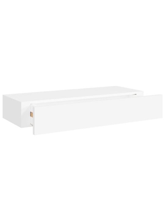 Sienas atvilktņu plaukts, balts, 60x23,5x10 cm, mdf