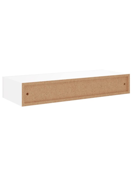 Sienas atvilktņu plaukts, balts, 60x23,5x10 cm, mdf