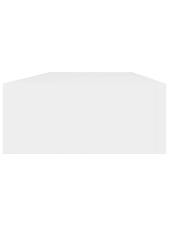 Sienas atvilktņu plaukti, 2 gab., balti, 60x23,5x10 cm, mdf
