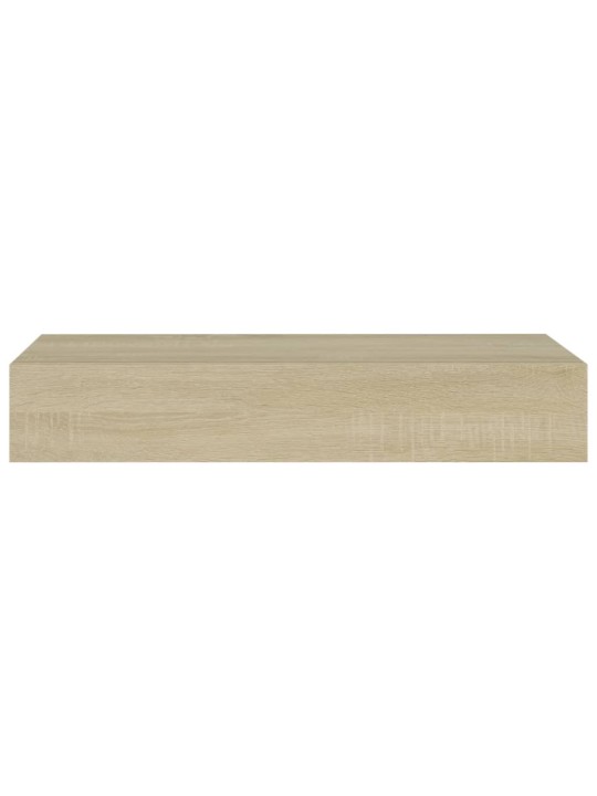 Sienas atvilktņu plaukts, ozolkoka krāsa, 60x23,5x10 cm, mdf
