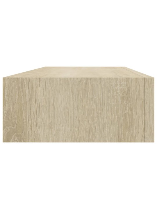 Sienas atvilktņu plaukts, ozolkoka krāsa, 60x23,5x10 cm, mdf