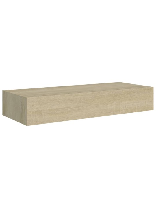 Sienas atvilktņu plaukti, 2 gab., ozolkoka, 60x23,5x10 cm, mdf