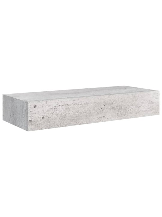 Sienas atvilktņu plaukti, 2 gab., pelēki, 60x23,5x10 cm, mdf