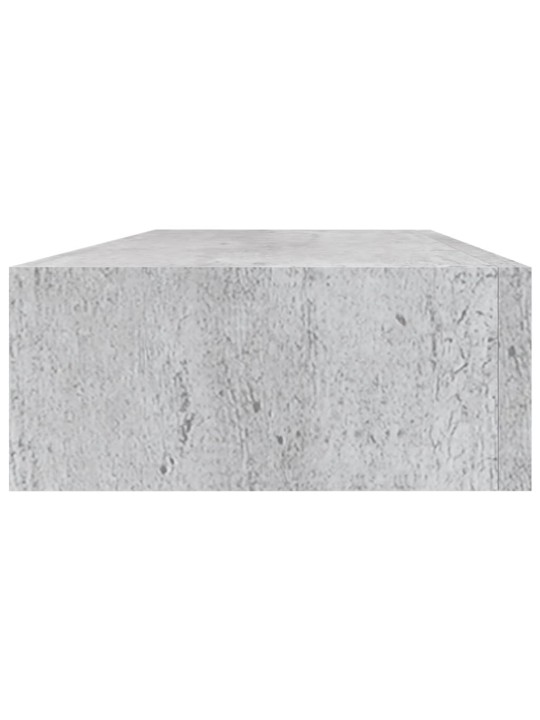 Sienas atvilktņu plaukti, 2 gab., pelēki, 60x23,5x10 cm, mdf