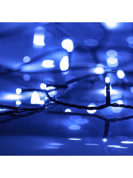 Gaismas virtene ar 400 led, zila, 40 m, 8 gaismas efekti