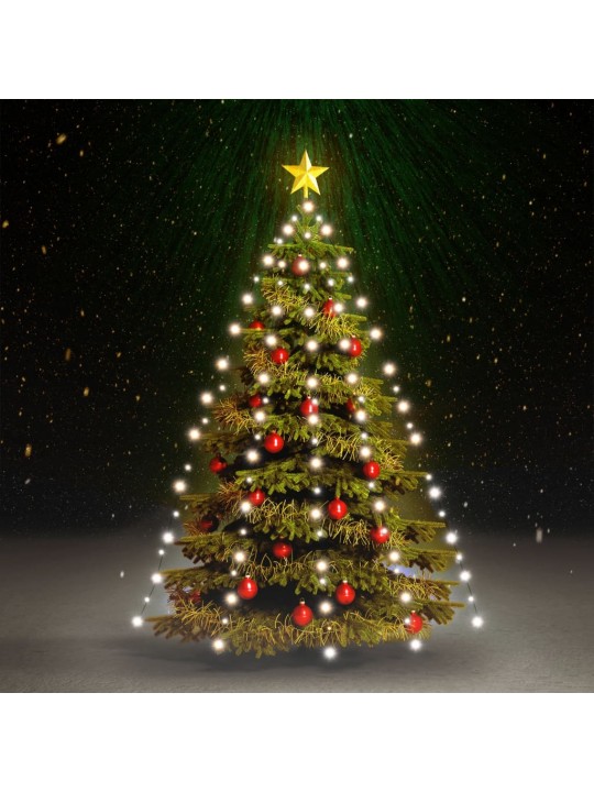Ziemassvētku lampiņas, 180 led, 180 cm, vēsi baltas