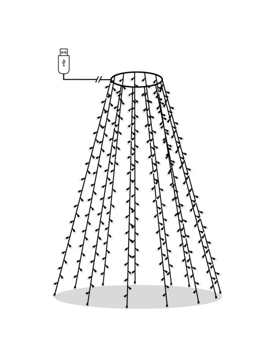 Ziemassvētku lampiņas, 210 led, 210 cm, zilas