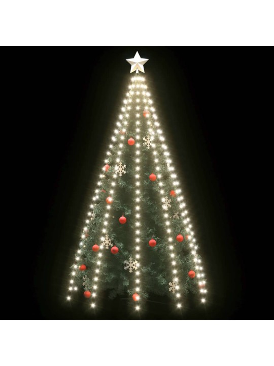 Ziemassvētku lampiņas, 250 led, 250 cm, vēsi baltas