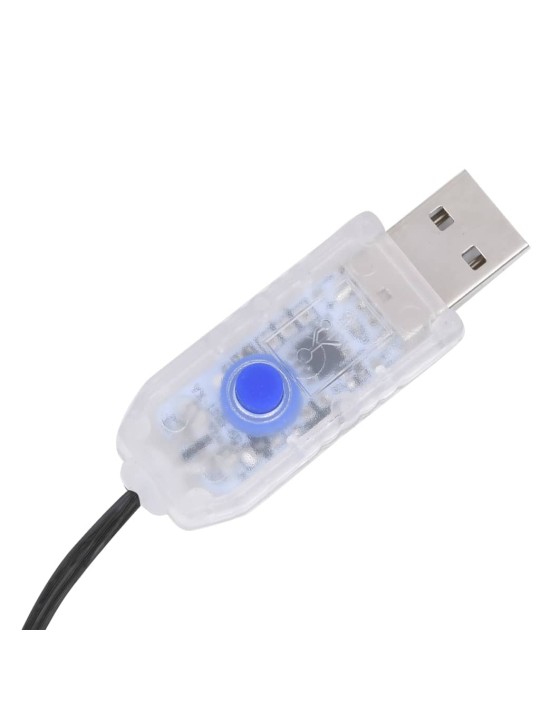 Ziemassvētku lampiņas, 250 led, 250 cm, vēsi baltas