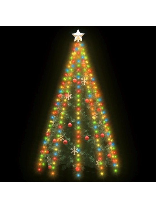 Ziemassvētku lampiņas, 300 led, 300 cm, krāsainas