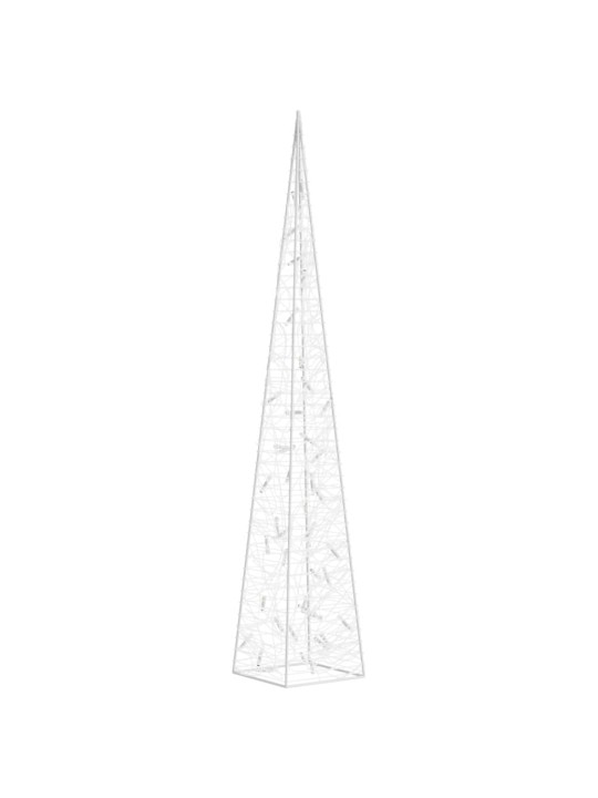 Led lampiņu dekorācija, akrils, konusveida, 90 cm, vēsi balta