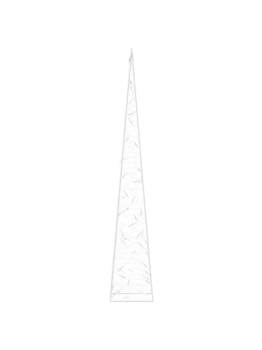 Led lampiņu dekorācija, akrils, konusveida, 90 cm, vēsi balta