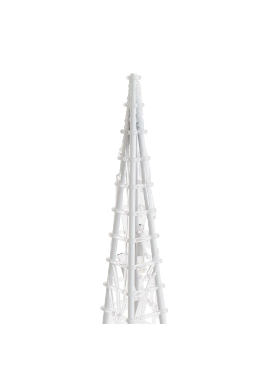 Led lampiņu dekorācija, akrils, konusveida, 90 cm, vēsi balta