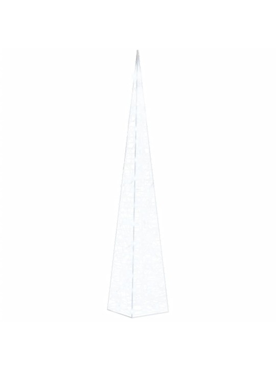 Led lampiņu dekorācija, akrils, konusveida, 120 cm, vēsi balta