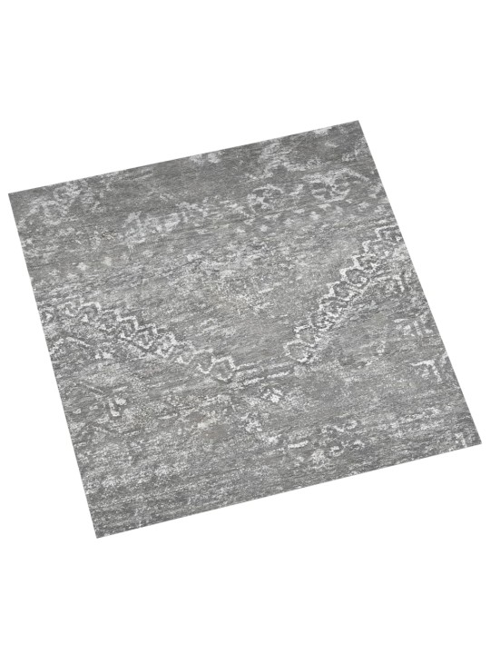 Grīdas flīzes, 20 gab., pašlīmējošas, 1,86 m², pvc, pelēkas