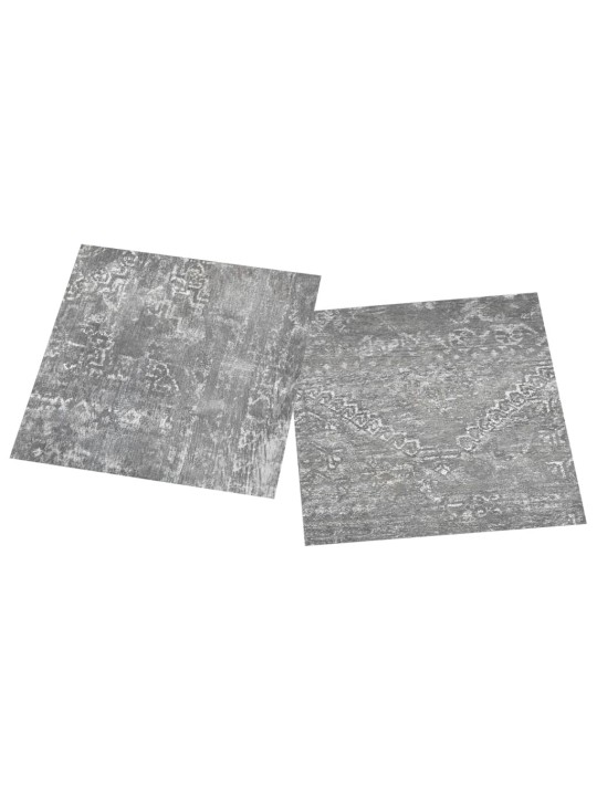 Grīdas flīzes, 20 gab., pašlīmējošas, 1,86 m², pvc, pelēkas