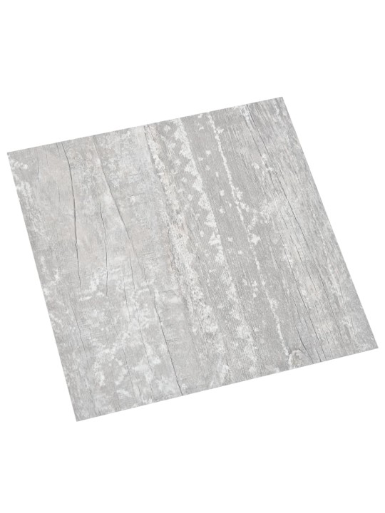 Grīdas flīzes, 20 gab., pašlīmējošas, 1,86 m², pvc, pelēkas