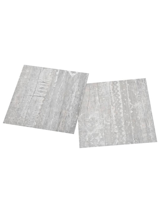 Grīdas flīzes, 20 gab., pašlīmējošas, 1,86 m², pvc, pelēkas