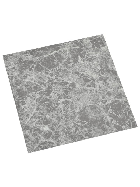 Grīdas flīzes, 20 gab., pašlīmējošas, 1,86 m², pvc, pelēkas