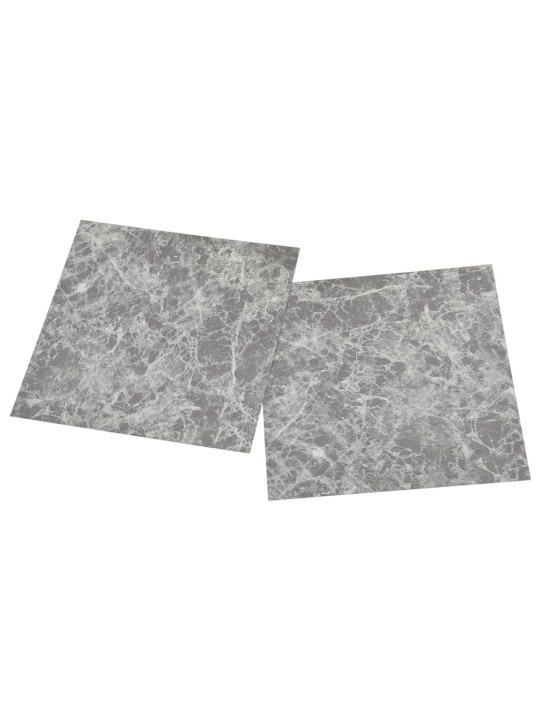Grīdas flīzes, 20 gab., pašlīmējošas, 1,86 m², pvc, pelēkas