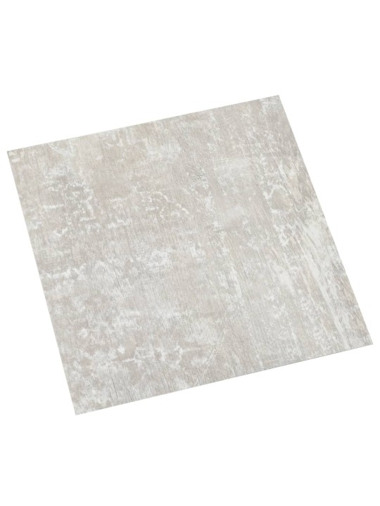 Grīdas flīzes, 20 gab., pašlīmējošas, 1,86 m², pvc, pelēkas