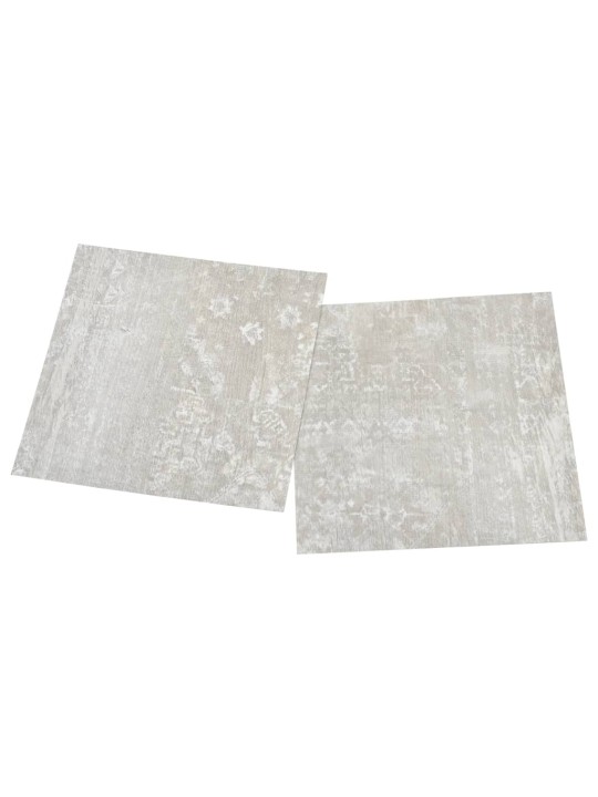 Grīdas flīzes, 20 gab., pašlīmējošas, 1,86 m², pvc, pelēkas