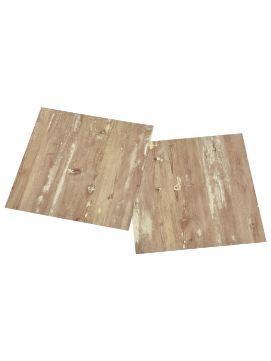 Grīdas flīzes, 20 gab., pašlīmējošas, 1,86 m², pvc, brūnas