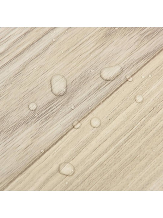 Grīdas flīzes, 20 gab., pašlīmējošas, 1,86 m², pvc, bēšas
