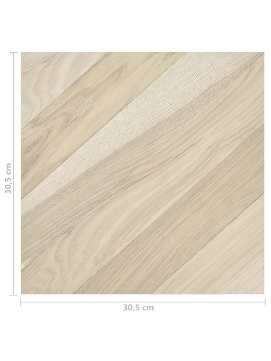Grīdas flīzes, 20 gab., pašlīmējošas, 1,86 m², pvc, bēšas