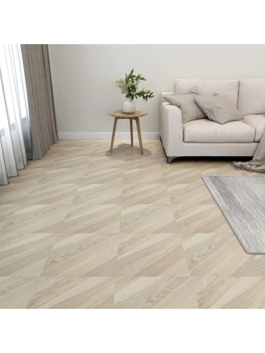 Grīdas flīzes, 20 gab., pašlīmējošas, 1,86 m², pvc, bēšas